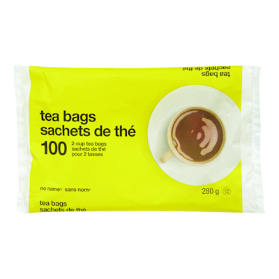 No Name 2-Cup Black Tea Bags 100 ea, $0.04/1ea