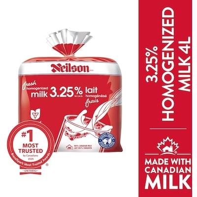 Neilson 3.25% Homogenized Milk 4 l, $0.18/100ml