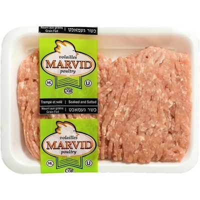 Volaille Marvid Poulet haché casher, viande brune 28,64 $/1kg 12,99 $/1lb