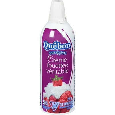 QUÉBON Crème fouettée 20% (225 g) 225 g, 2,44 $/100g