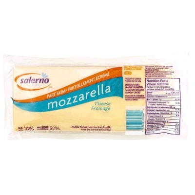 Salerno Partly Skimmed Mozzarella Cheese $34.90/1kg $15.83/1lb