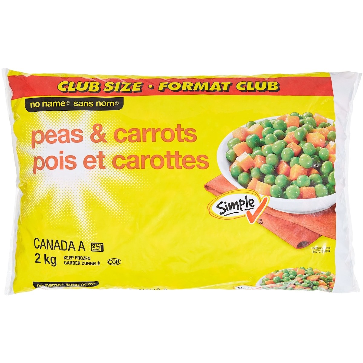 No Name Peas and Carrots Club Size
