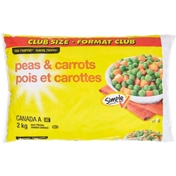 No Name Peas & Carrots, Club Size 2 kg, $0.32/100g