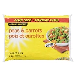 Sans Nom Pois et carottes, Format Club 2 kg, 0,32 $/100g