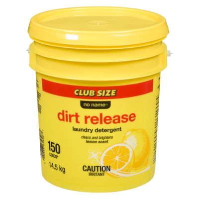 No Name Lemon Scent Dirt Release Powder Laundry Detergent, Club Pack 14.5 kg, $0.20/100g