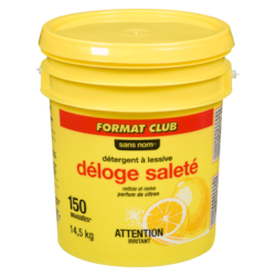 Sans Nom Détergent à lessive en poudre déloge saleté, parfum de citron, Format Club 14.5 kg, 0,20 $/100g