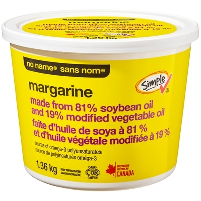 No Name Soft Margarine 1.36 kg, $0.59/100g