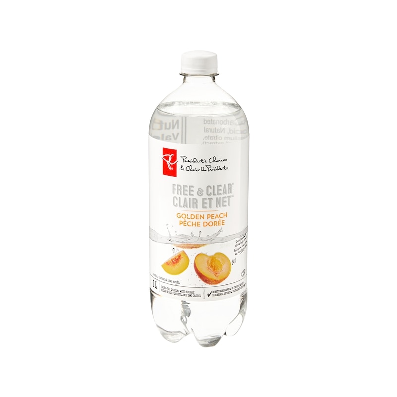Free & Clear Golden Peach Sparkling Water Beverage