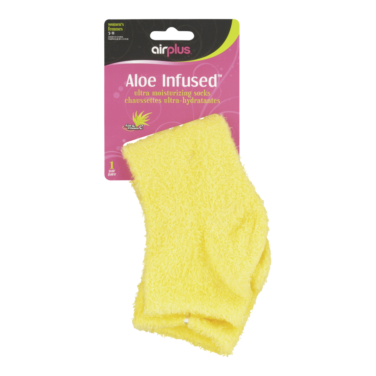 Airplus Chaussettes hydratantes au parfum d’aloès 1 ea, 7,99 $/1ch