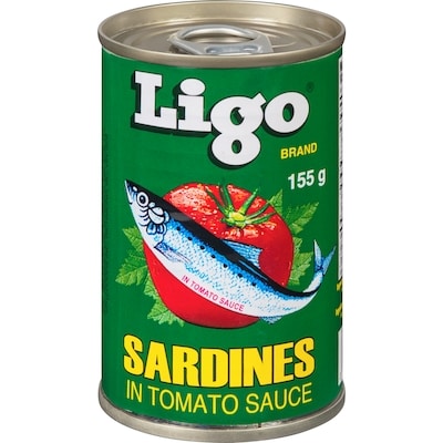Ligo Sardines in Tomato Sauce, Regular 155 g, $1.09/100g
