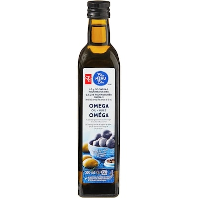 PC Blue Menu Omega Oil  500 ml, $1.40/100ml