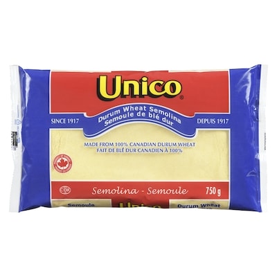 Unico Durum Semolina 750 g, $0.40/100g