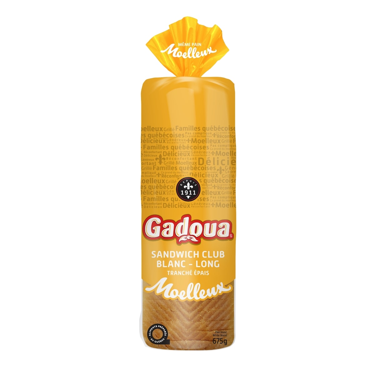 Gadoua Long White Sandwich Bread 675 g, $0.64/100g