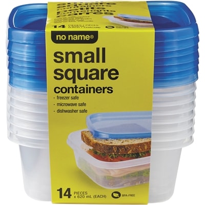 Sans Nom Contenant carré 600 ml 7 ea, 0,57 $/1ch