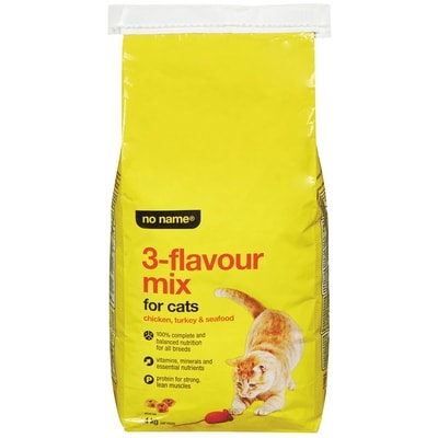 No Name 3-Flavour Mix Cat Food, Chicken, Turkey & Seafood 4 kg, $0.40/100g