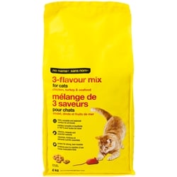 Sans Nom Mélange de 3 saveurs pour chats, poulet, dinde et fruits de mer 4 kg, 0,40 $/100g