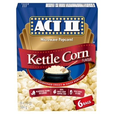 Act II Microwave Kettle Corn 594 g, $0.92/100g