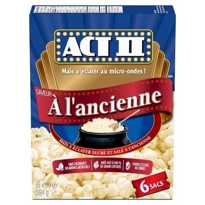 Act II Maïs à éclater au micro-ondes 594 g, 0,92 $/100g