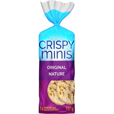 Quaker Crispy Minis Galettes de riz brun Nature 127 g, 2,76 $/100g