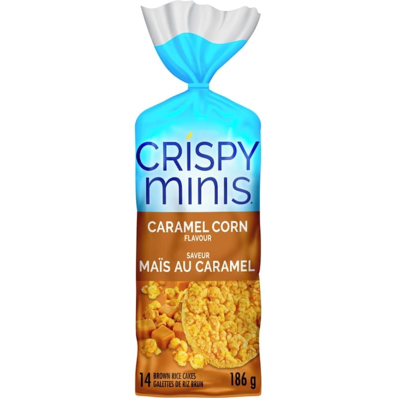 Quaker Crispy Minis Caramel Corn Flavour Large Brown Rice Cakes