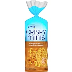 Quaker Crispy Minis Caramel Corn Flavour Large Brown Rice Cakes