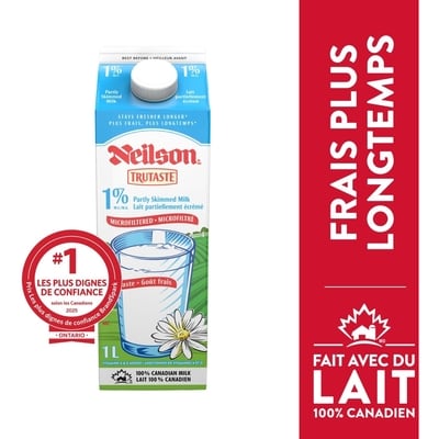 Neilson Lait microfiltré 1% 1 l, 0,43 $/100ml