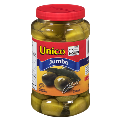 Unico Olives, Jumbo 750 ml, $0.93/100ml