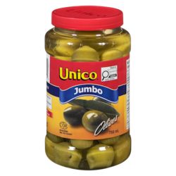 Unico Olives géantes 750 ml, 1,07 $/100ml