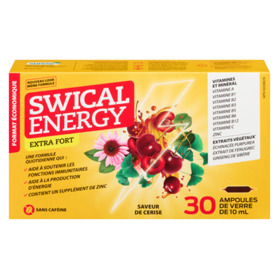 Suisse Swical Energy XF Saveur de Cerise 30 Ampoules Buvables 30 ea, 0,83 $/1ch