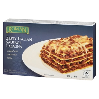 Zesty Italian Sausage Lasagna Topped With Mozzarella Cheese