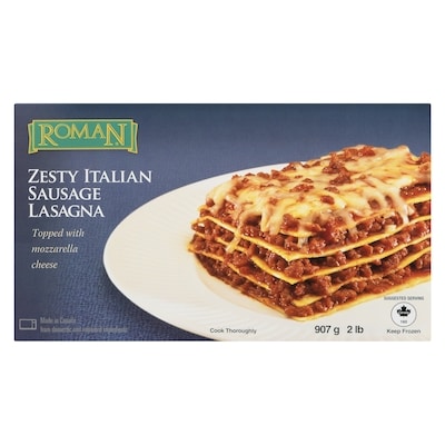 Zesty Italian Sausage Lasagna Topped With Mozzarella Cheese