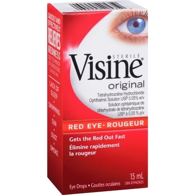 Gouttes ophtalmiques rougeur oculaire originale