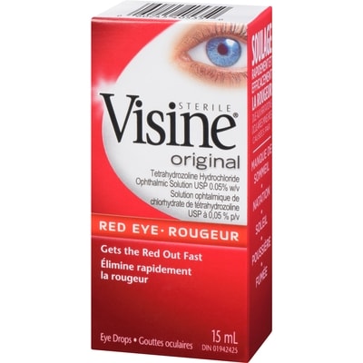Gouttes ophtalmiques rougeur oculaire originale