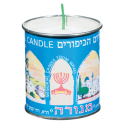 Menora Bougie commémorative dans une boîte de fer-blanc casher 1 ea, 1,29 $/1ch
