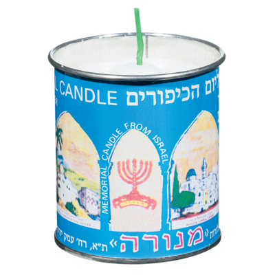 Menora Bougie commémorative dans une boîte de fer-blanc casher 1 ea, 1,29 $/1ch