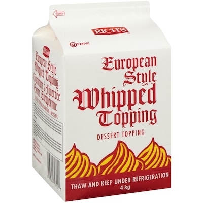 GFS European Whipped Topping 3.63 kg, $0.85/100g