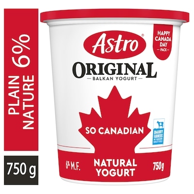 Astro Original balkan nature yogourt 6% 750 g, 0,40 $/100g