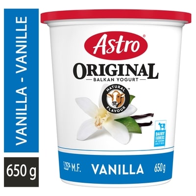 Astro Original Balkan Style Vanilla Yogurt 3.25% 650 g, $0.81/100g
