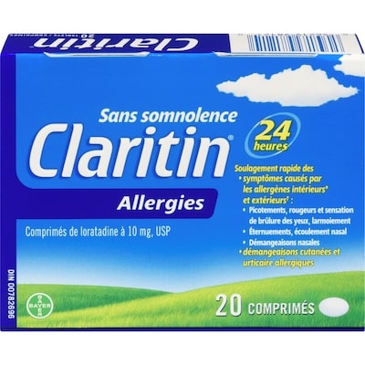 Claritin Allergies, soulagement sans somnolence durant 24 heures 20 ea, 1,10 $/1ch