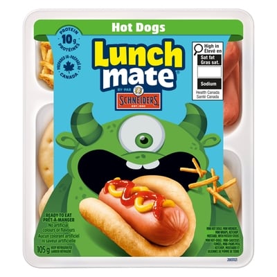 Schneiders Trousse-repas hot-dogs 105 g, 4,29 $/100g