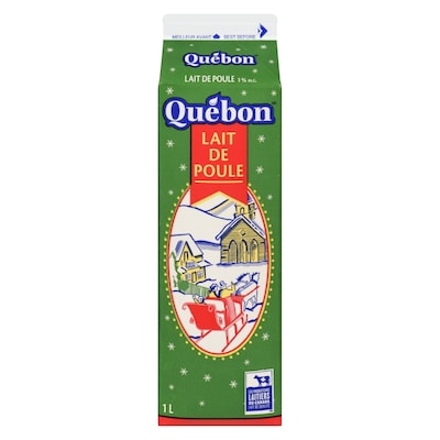 QUÉBON Lait de poule 1 l, 0,33 $/100ml