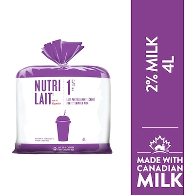 Nutrilait 1% Milk 4 l, $0.19/100ml