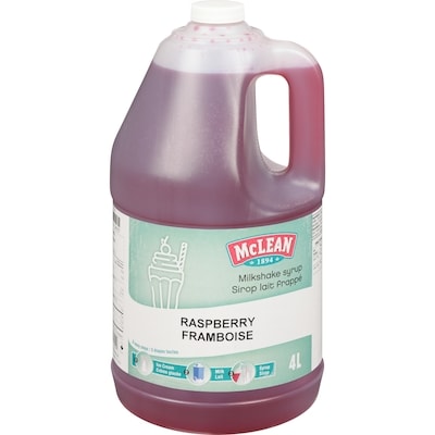 Mclean Milkshake Syrup Raspberry 4 l, $0.52/100ml