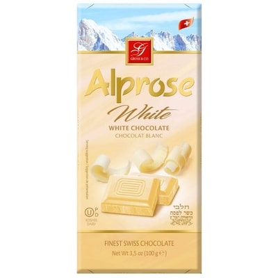 Alprose Kosher White Chocolate 100 g, $6.99/100g