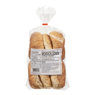 Moisson Dore Kaiser Rolls, 6 pack 430 g, $0.70/100g