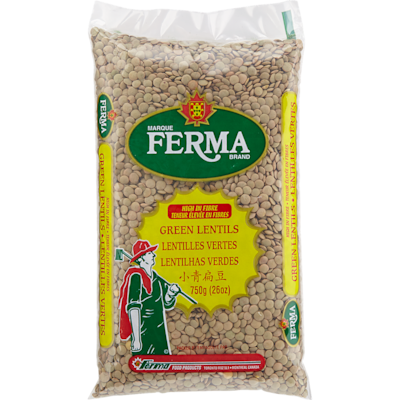 Ferma Lentilles vertes 750 g, 0,47 $/100g