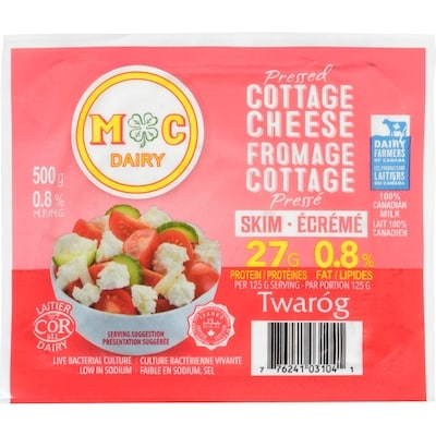 Mc Dairy Pressed Cottage Cheese, Skim 500 g, $1.60/100g