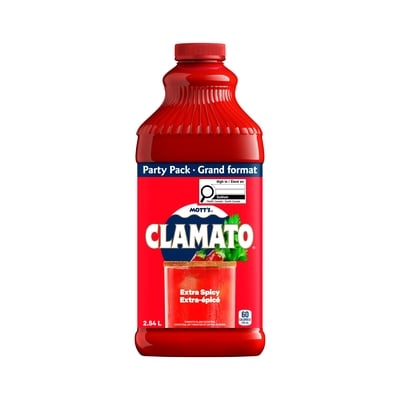 Mott's Clamato, Extra Spicy 2.54 l, $0.26/100ml
