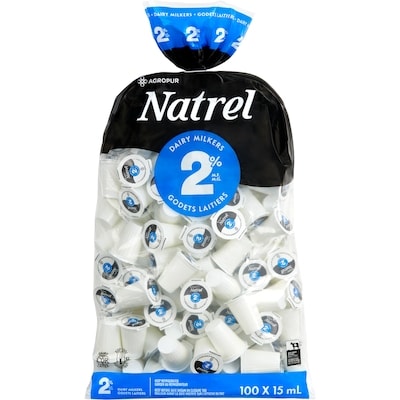 Natrel Godets laitiers 2% (1,5L) 100x15.0 ml, 0,51 $/100ml