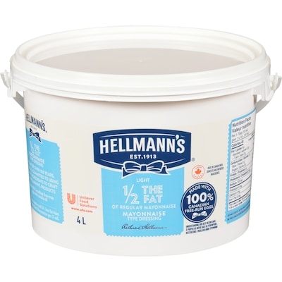 Hellmann's Half The Fat Mayonnaise 4 l, $0.71/100ml